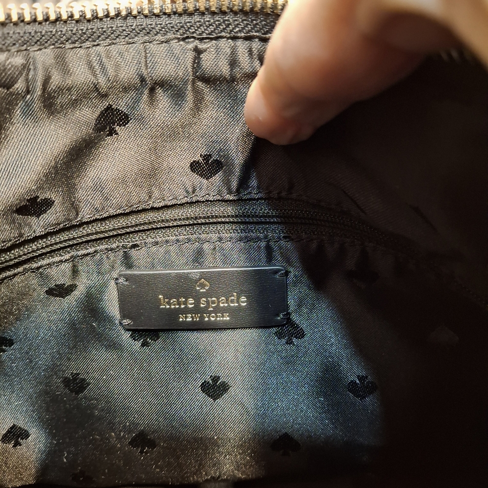 Kate Spade Black and Silver  Cheetah Print Hobo Crossbody Bag With Pouchette - Picture 10 of 13